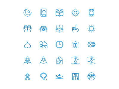 Ramdhan Icons icon iconography iconset iconsets line ramadan ramadhan ui
