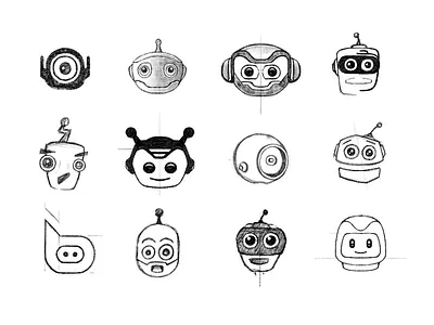Bot Sketches brand mark branding brandmark customlogo icon icon designer iconographer iconography identity identity designer illustration logo logo design logo designer mark process sketch symbol symbol designer