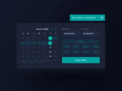 Date Picker Lovin' 🖤 app component date date picker date range date selector fintech minimal picker selector ui ui component web