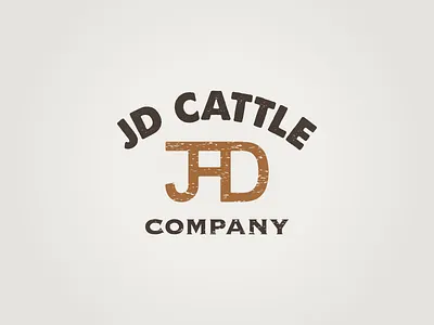 JD Cattle Company logo concept agriculture beef brand ca cattle cattle brand cattle company distressed meat
