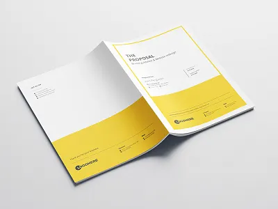 Project Proposal branding branding and identity company profile design graphic design idml indd indesign template minimal design print templates profile profile design project proposal proposal design stationary design vector yellow design