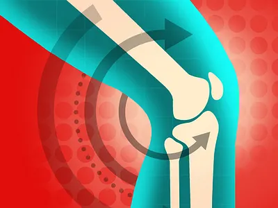 Top Sante' - Knee art digital illustration flat graphic art health illustration knee top sante wellness