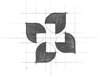 Atena - Logo Design Sketch brand identity branding clean cross design grid health leaf logo minimal nature procreate sketch wellbeing wellness