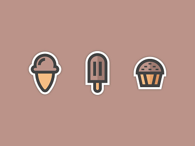 Ice Cream and Dessert Icons app chocolate cup cake design dessert graphic design ice cream icon icon a day icon app icon bundle icon set logo logo mark minimalist modern ui ux vector web