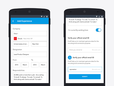 verify official mail 2 add experience business app design job mobile app