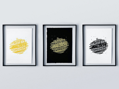 Lost In The Moment Screenprints custom lettering galaxy hand type illustration lettering lost lost in space screen print screenprint stars type typography universe