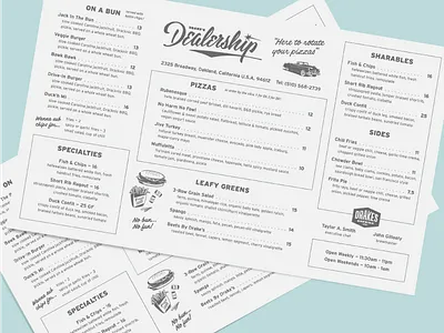 Drake's - Dealership Menu beer brewery california camino studio design drakes oakland retro san francisco