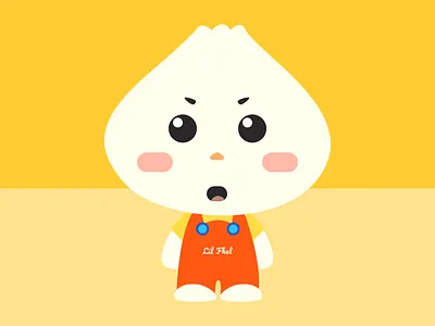 Bao cute design illustration orange ui yellow