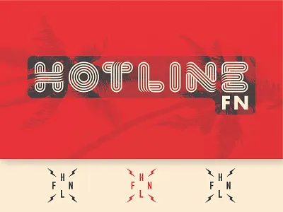 Hotline FN fortnite hotline logo podcast radio synth twitch vintage
