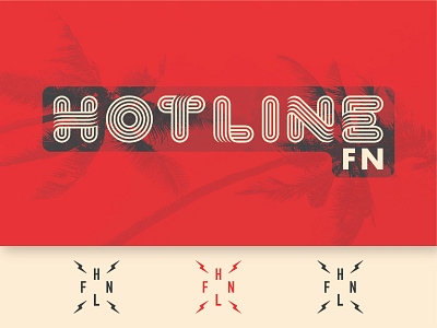 Hotline FN fortnite hotline logo podcast radio synth twitch vintage