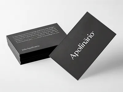 Personal Business Cards apolinario branding business card card design logo minimal typography