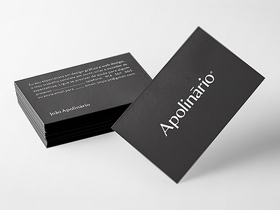 Personal Business Cards apolinario branding business card card design logo minimal typography