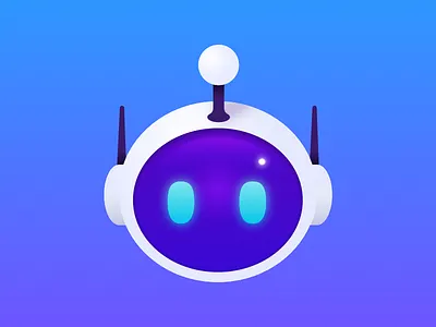 Robot apollo colors design gradient icon illustration robot sketch vector
