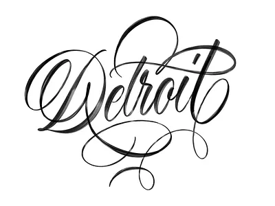 Detroit brush script brushpen brushtype calligraphy custom type hand lettering hand made type handlettering handmade handmadetype lettering logotype script sketch tombow type typography