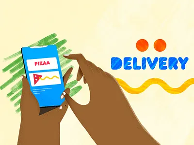 Delivery app abstact animation 2d animation art app design brush charactedesign design flat illustration motion