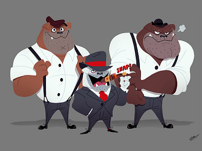 Dog Mafia animal animal pet animal art character character art dog dog art dogs drawing godfather illustration mafia