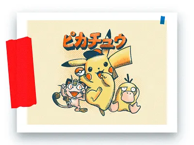Pikachu animal art art picture comics sketch cat character clover comic art design icon illustration inspiration letter postcard print style typography ui ux vector web