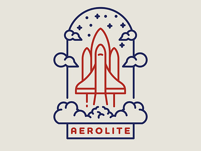 Rocketship Logo design geometric design illustration logo symetry