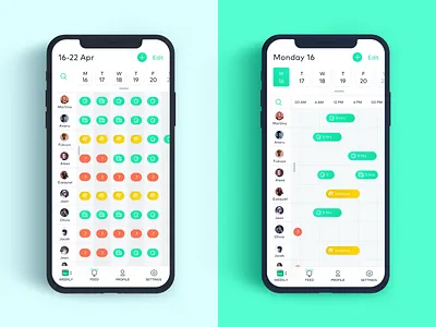 First try... app brainstorm calendar ios iphone mobile schedule variations wip work in progress