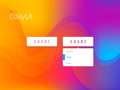 #010 Daily UI Challenge - Social Share 010 colors daily 100 challenge daily ui daily ui 010 daily ui challenge design paris rainbow social share ui ui design webdesign