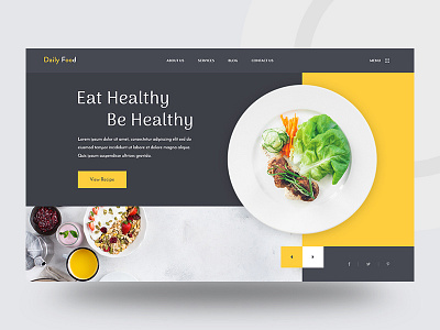 Daily Food // UI Exploration catering cateringhomepage food food cartering landingpage layoutdesign menu restaurant restaurant menu uidesign ux uxdesign webdesign webux wireframe