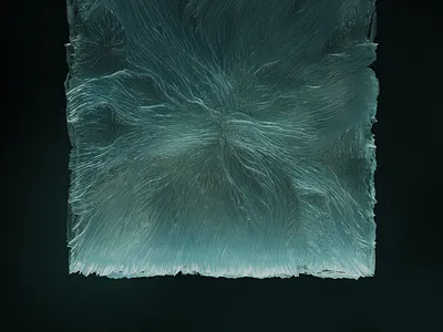 Glacial Filament — Material Study — 05.08 3d 3dart abstract abstract art c4d cinema 4d concept art dailyrender displacement glacier ice lighting octane octanerender sculpture terrain