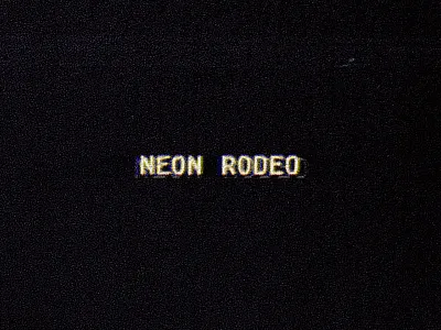 GIDDY UP and black black and white design glitch grain grainy logo logotype minimal modern neon old rodeo typography vector vintage white