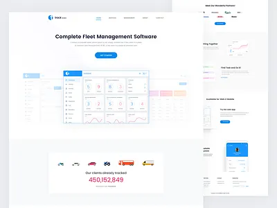 Track Bird - Fleet Management Software - Full Version app design clean daily ui landing page minimal rikon rahman ui design ux design web design
