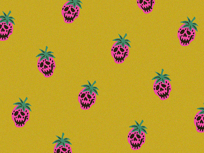 Strawberry Cough 60s 70s illustration print and pattern print apparel retro stoner vector vintage