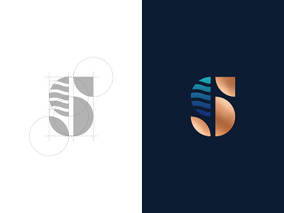 Logo Mark Construction brand identity branding cannabidiol cannabis cbd clean hemp high end liquid logo mark monogram oil pattern premium sea symbol type typography