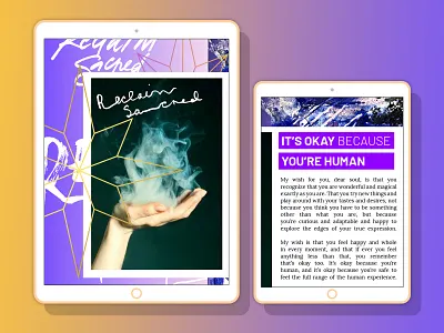 Reclaim Sacred | Digital brand identity design branding color creative creative direction design graphic design layout logo typography ui