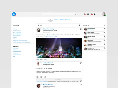 Linkedin Home linkedin mobile prototypes ui user experience ux visual design web design website design