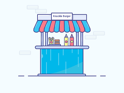 Knuckle Burger burger design food icon illustration illustrator logo minimal restaraunt shop vector