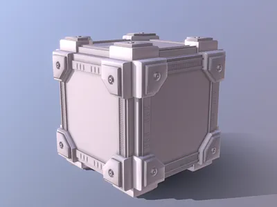 Intergalactic Sci-Fi Cube 3d c4d cinema 4d cube dammne design dessignare gaming intergalactic sci fi scifiui