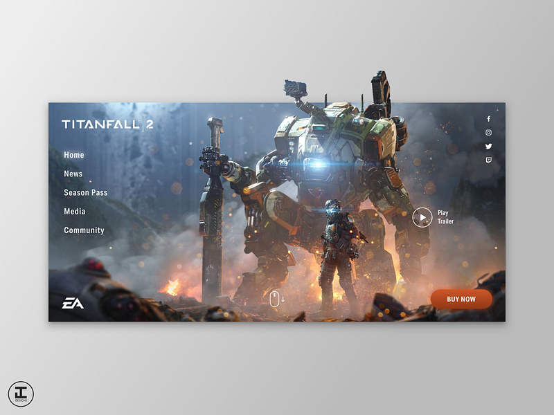 Titanfall 2 - Web Redesign Concept concept design design inspiration fps gamer gaming playstation sketch sketch app titanfall ui ui trends ux video game website video games web design web concept website design xbox