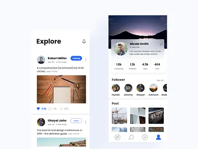 Explore Concept design illustration ui