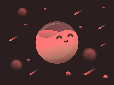 Venus happy illustration planet space venus