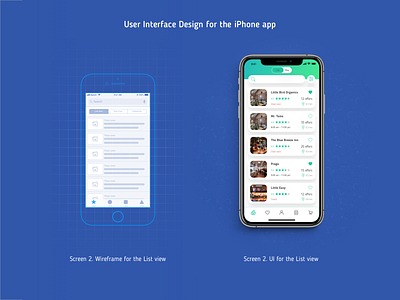 UI design for the iPhone app app design blue gradient green ui ui designs user interface design wireframe