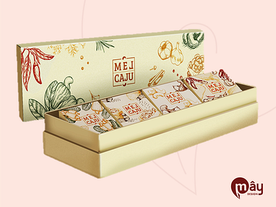 MEJCAJU (packaging + postcard) branding cashewpackage design a day maydesign packagedesign thietkecotam
