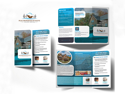 Peak Properties Of Maine advertise advertisement branding brochure brochure design brochure layout brochure mockup brochure template design illustration typography