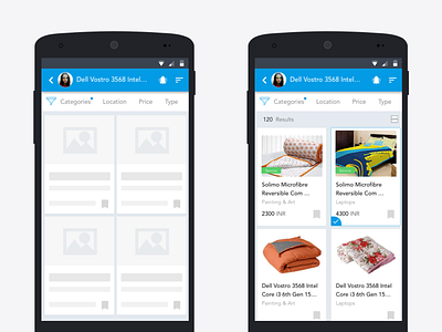 shimmer effect and results business app loader product search shimmer ui design