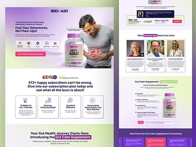 IBD-AID Landing Page Design branding design graphic design landing pages landingpages logo product page ui uiux ux webdesign website website design