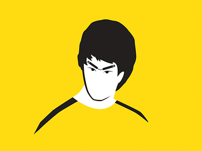 Bruce Lee - Portrait 2d character clean faces flat graphic design illustration minimal portrait vector