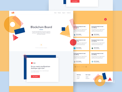 X Team Blockchain blockchain corporate grid illustration landing ui ux xteam