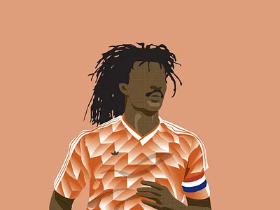 Ruud Gullit 1988 1988 80s classic football football designs gullit holland illustration illustration art illustrator knvb netherlands retro retro kit ruud gullit