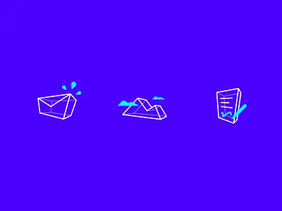 Icon Set - 3D Outline 3d design documents edit icon icons set illustration image mail minimal photo pic send