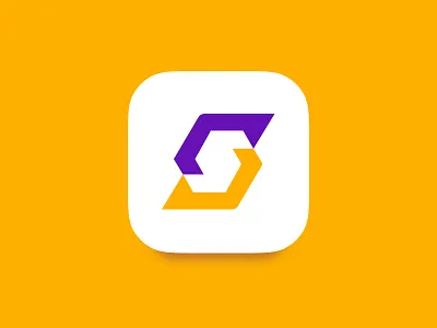 Lettermark S contrast flat icon icon app icons ios letter letter s lettermark lettermarkexploration logo logomark modern purple secure sign symbol