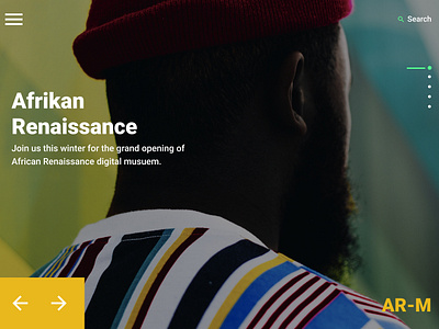 Afrikan Renaissance Museum - Concept art artdirection concept desktop app hero images interface landing page minimal museum product design ui uidesign ux uxdesign