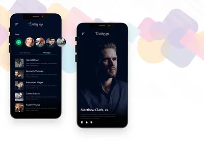 Dating App app datingapp friends ios iphone x love match minimal relationship social social network ui ux ux design