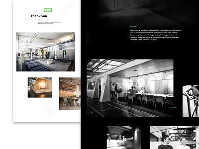 Grid breaking black and white design of workspaces - pixelart agency architecture behance black branding bright case study dark digital meeting menu modern navigation new office pixelart ui ux website white workspace